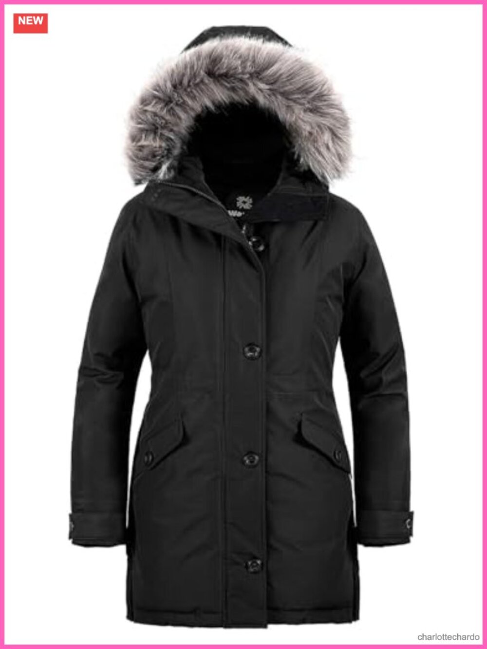 Women's Long Puffer Parka Jacket Faux Fur Hood Waterproof Winter Coat